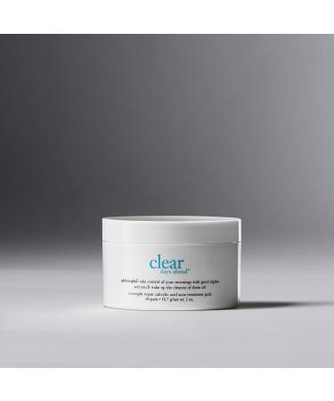 Philosophy Clear Days Ahead Overnight Repair Acne Treatment Pads - Salicylic Acid for Clear Skin - 60 Count - Buy Online on GoSupps.com