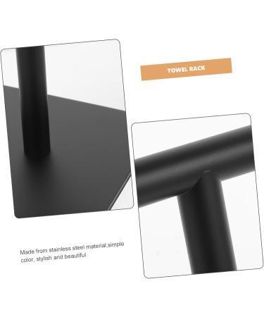 Alipis Towel Bar Towel Standing Bar Bathroom Towel Stand Towel Storage Rack Can Move Towel Rack 32X27.3X14CM Black - Buy Online on GoSupps.com
