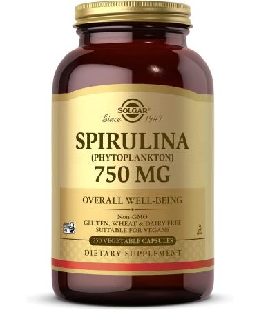Solgar Spirulina 750 mg 250 Capsules