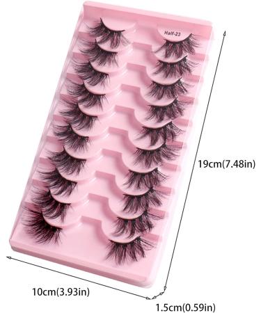 Eyelash Package Trays High Imitation 10 Pairs of Half Eye Eyelashes Grafting Eyelashes Curling Eyelashes Small Eyelash Curler E One Size - Buy Online on GoSupps.com
