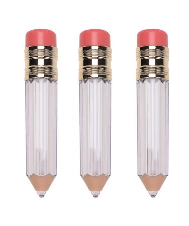 Angoily Lot de 3 Tubes L vres Transparents Vides Mini Format Compact tanches et R utilisables sous-Emballage pour Gloss L vres DIY Accessoires de Maquillage pour Voyages et