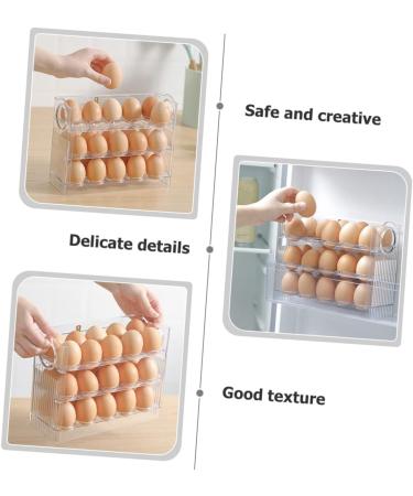 GRIRIW Fridge Egg Holder Egg Storage Box Mini Drawer Space Savers Organizers Plastic Household Egg Holder Egg Rack Dedicated - Buy Online on GoSupps.com