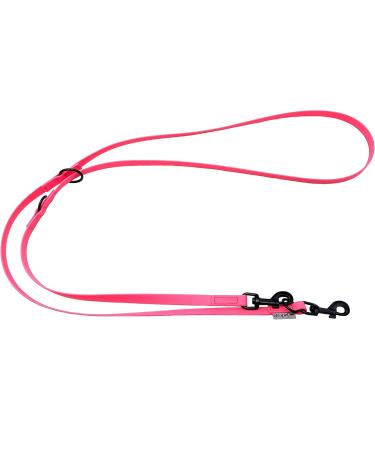 Biothane Dog Leash Adjustable for Small & Large Dogs - Durable Neon Pink 3.50m x 13mm - International Shipping Available - Buy Online on GoSupps.com