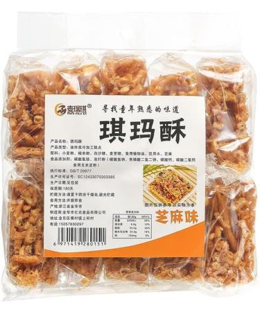 Sachima Soft Flour Cake Sesame Soft Pastry Rice Krispies Treats Crispy Chewy Scallion Biscuit 200g/pack Chinese Sweet Traditional Dessert Childhood Memories Snack Cookies (Mixed Flavors 2pack) Mixed flavors 2pack - Buy Online on GoSupps.com