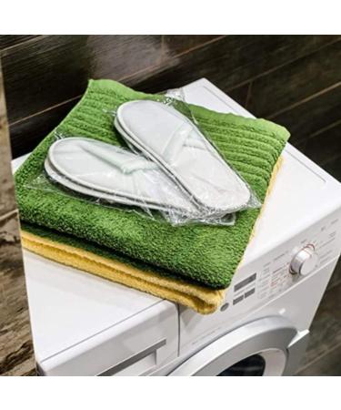 QUMocky 12 Pairs Disposable Closed Toe Spa Slippers - White Hotel/Bathroom Slippers for Women and Men - Perfect for Spa Parties and Travel - Buy Online on GoSupps.com