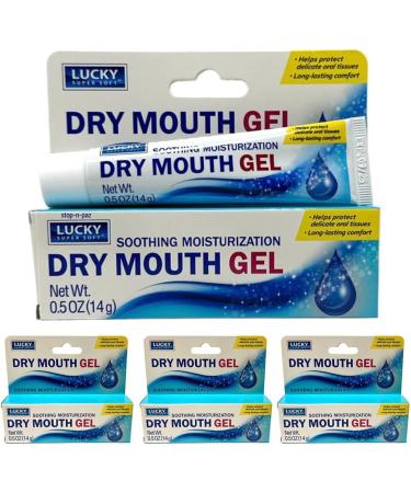 4 Pk Soothing Dry Mouth Gel Moisturizing Oral Relief Saliva Production 0.5oz Fast Acting Alcohol Free Mouth Moisturization with Xylitol Immediate Comfort - Buy Online on GoSupps.com