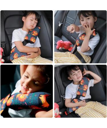Kids Seatbelt Adjuster & Travel Pillow | Car Safety Belt Cushion & Shoulder Pad | Cartoon Design | Car Seat & Pushchair Protector - Buy Online on GoSupps.com