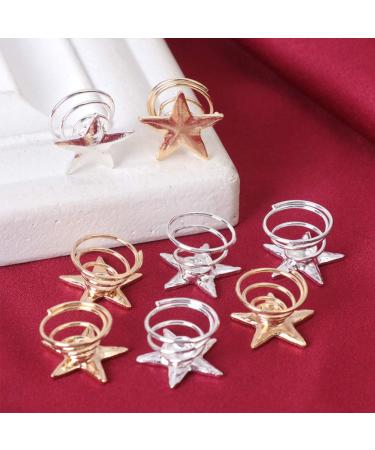 20Pcs Spiral Hairpins - Stars & Swirls Twisted Hair Clips | Bridal Wedding Accessories - Buy Online on GoSupps.com