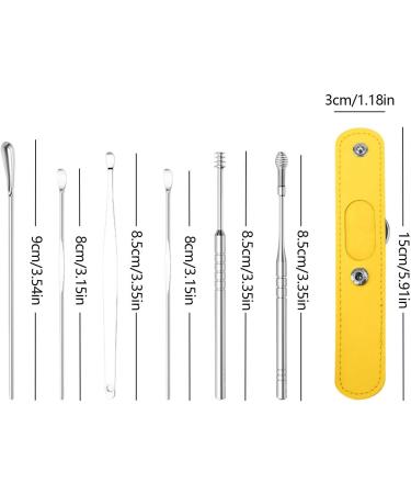 Ear Cleaning Tool Ear Pick Earwax Removal Kit Ear Cleansing Tool Set Ear Curette Ear Wax Remover Tool for Adult Kid Families Friends Frifer Yellow - Buy Online on GoSupps.com
