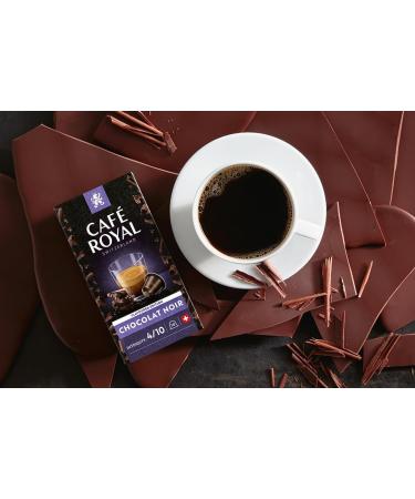 Caf Royal Chocolate Noir 10 Coffee Capsules Compatible with Nespresso System (Pack of 10X10 capsules) - Buy Online on GoSupps.com