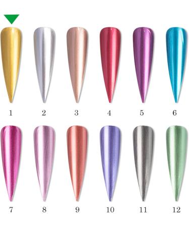 Metal Nail Polish 18ml Mirror Effect Gel Nail Polish Gold Nail Varnish Chrome Nail Art Polish Quick Dry Long-Lasting Non-Peelable No UV (Gold 01) - Buy Online on GoSupps.com
