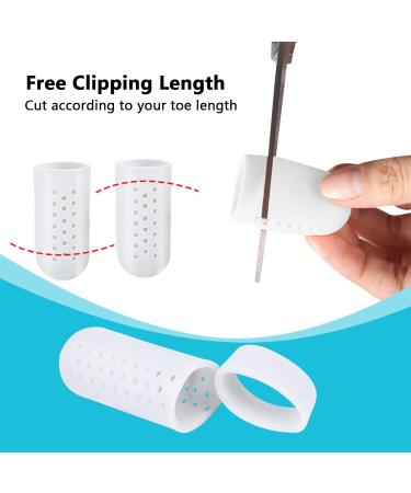 12 Pack Gel Toe Protection Caps - Breathable & Reusable Bubble Toe Covers for Hammer Toe Relief - Fits Men & Women (White) - Buy Online on GoSupps.com