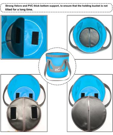 IFWELL Collapsible Bucket 5 Gallon Portable Folding Basin Pail - Blue Yellow 20L-12L - Buy Online on GoSupps.com