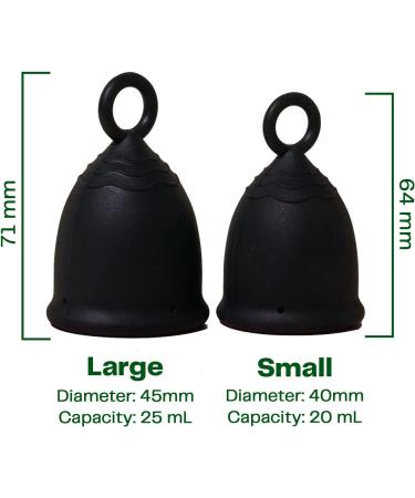 Viv Menstrual Cup with Ring - Soft & Flexible Silicone Cup for Light & Heavy Flow - Sustainable & Reusable - Wear for 12 Hours - Large Size - Buy Online on GoSupps.com