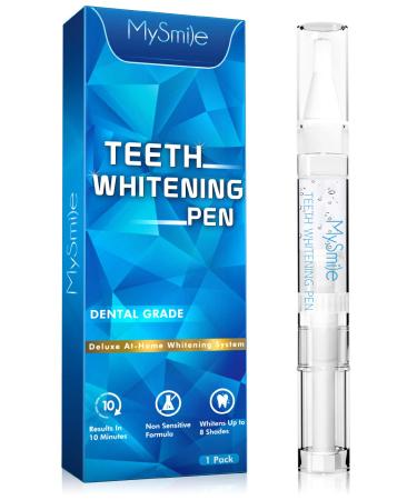MySmile Teeth Whitening Pen for Sensitive Teeth, Fast Result Teeth Bleach Pen with 35% Carbamide Peroxide Teeth Whitening Gel, Whitening Gel Refill Teeth Whitener, Help Remove Year Stains(Pack of 1) 1 Count (Pack of 1)