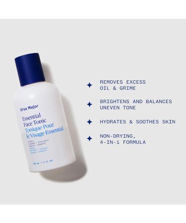 Ursa Major Essential Face Tonic | 4-in-1 Natural Toner for Cleansing, Exfoliating, Soothing, and Hydrating | 8 oz (Pack of 1) - Buy Online on GoSupps.com