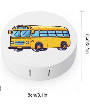 Portable School Bus Contact Lens Travel Kit | Cute Contact Lens Box with Mirror - Perfect for Daily Outdoor Use - Buy Online on GoSupps.com