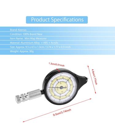 EJOYOUS Mini Outdoor Measuring Card - Multi-Function Disty Knife & Calculator | Ideal Mapping Tool for Hikers & Geocachers - Buy Online on GoSupps.com