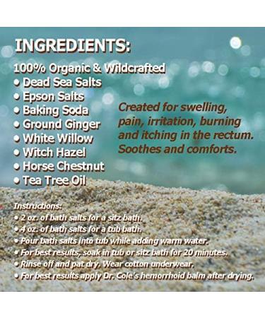 Dr. Cole's Organic Herbal Hemorrhoid Sitz Bath Treatment - Soothes Itching, Swelling, and Pain - Safe for All Ages - Buy Online on GoSupps.com