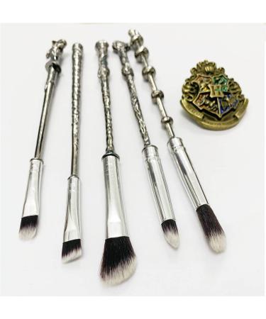 Queene 5-Part Magic Make-Up Brush Set - Foundation Rouge Concealer & Eyebrow Powder - Gift Box with Hogwarts Seal - International Shipping Available - Buy Online on GoSupps.com