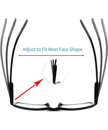 Yuluki 5 Pack Reading Glasses - Blue Light Blocking Visual Aid for Men & Women - Slightly Rectangle with Spring Hinge - 4.0x Strength - Buy Online on GoSupps.com