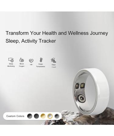 Smart Charging Ring Light Aluminum Alloy and Ceramic Body Temperature Detection Health Smart Ring for Blood Oxygen Monitoring (21#) - Buy Online on GoSupps.com