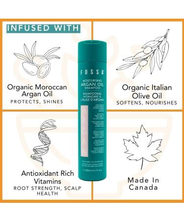 Fossa Moisturising Argan Oil Shampoo - Volume Moisture & Repair for All Hair Types | 300ml - Buy Online on GoSupps.com