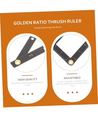 Angoily 5 pcs Tool Gadgets Eyebrow Ratio Stencils Metal Sliding Mean Positioning Stainless Makeup Measure 25x5x0.6cmx5pcs Blackx5pcs - Buy Online on GoSupps.com