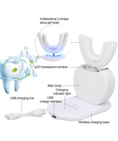 Dedeka Electric Toothbrush for Adults Intelligent Ultrasonic 360 degree full-automatic electric toothbrush 4 Optional Modes USB Rechargeable FDA/IPX7 Black/White - Buy Online on GoSupps.com