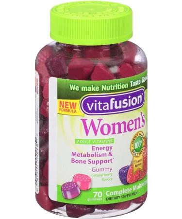 VitaFusion Womenâ€™s Complete Multivitamins - Natural Berry Gummies, 70 Count - Buy Online on GoSupps.com