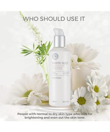 The Face Shop Whiteseed Brightening Toner - Hydrating Skin Brightening Treatment | Moisturizing Botanical Skincare for Improved Texture & Clarity - 5.4 Fl Oz - Buy Online on GoSupps.com