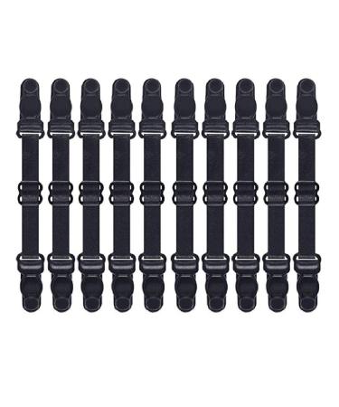 Mask holder black (10 pieces) |Elastic mask holder to relieve the ears over the neck and back of the head - slip -resistant mask extension washable to extend the mouth protection holder