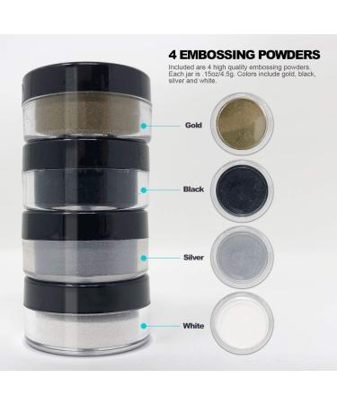 Pixiss Heat Tool Embossing Heat Gun with 4 Powders and Pad for Crafts, Arts, Candles, and Shrink Wrap - Buy Online on GoSupps.com