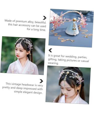 SOESFOUFU Chinese Hanfu Headwear Headbands 1pc Ancient Style Hair Crown Headdress Miss Hanfu Tassel Hair Accessories - Buy Online on GoSupps.com