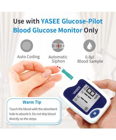 YASEE Blood Glucose Test Strips - 50 Count Diabetic Testing Strips for YASEE Glucose Meter - Buy Online on GoSupps.com