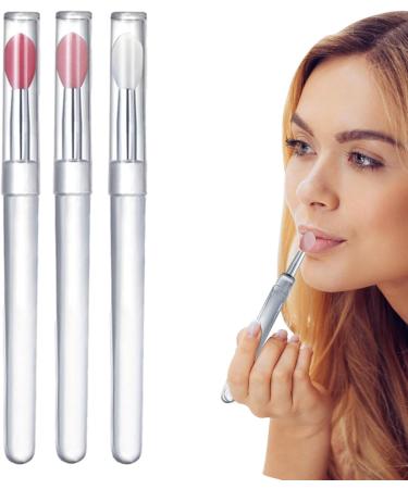 Silicone Lip Applicator - Silicone Lip Brushes Tool Portable | Lipstick Applicator Brushes with Lids for Makeup Beauty Brushes Eyeshadow Lip Brush for Applying Oil - Buy Online on GoSupps.com