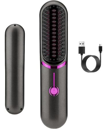 Buy Cordless Ceramic Hair Straightener Brush - Ionic Rechargeable Styling Comb for Women | Perfect for Travel & Thin Hair - Buy Online on GoSupps.com