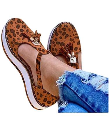 Summer shoes women hemp high heel platform sandals outdoor leisure buckle slippers platform tormented beach sandals closed toes buckle shoes ankle straps vintage sandals (beige leopard print 35eu