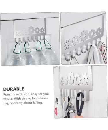 Yardenfun 1pc Door Hook Punch Row Hook Clothes Rack Decorative Coat Hook Towel Hooks Hat Stainless Steel - Buy Online on GoSupps.com