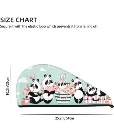 Shop Cute Panda Microfiber Hair Towel - Super Absorbent Coral Velvet Wrap for Long Curly & Thick Hair - Quick Dry & Soft for Women - Buy Online on GoSupps.com