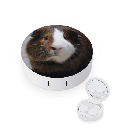 Cute Guinea Pig Contact Lens Travel Kit Portable Cute Contact Box with Mirror for Daily Outdoor