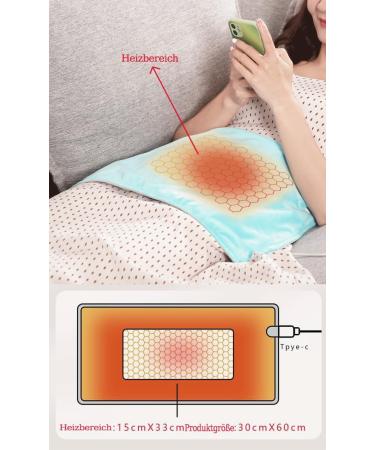 Buy Tragbar USB Heating Pillow 5V - Washable Winter Thermal Travel Blanket | 30x60cm Hand-Foot Warmers for Back Neck and Shoulder Relief - Perfect for International Shipping - Buy Online on GoSupps.com