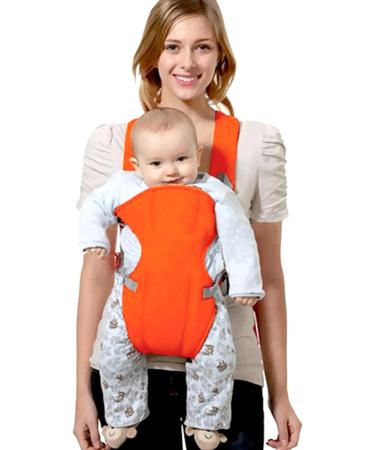 Xiuyer Ergonomic Breathable Baby Sling Carrier - 3-in-1 Front and Back Adjustable Infant Carrier in Orange for Newborns, Infants & Toddlers - Buy Online on GoSupps.com