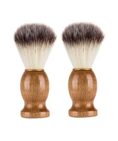 Beaupretty make-up brush 2 pieces for men for men for men make-up make-up make-ups peeling brush hairdressing brushes bartpinsel for men wood soft fur