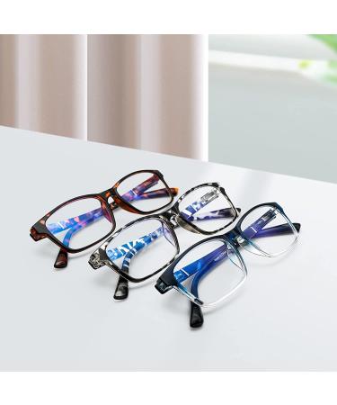 5 Pack Black 1.25x Blue Light Blocking Reading Glasses for Men and Women - Anti Eyestrain & Glare Computer Readers - Buy Online on GoSupps.com