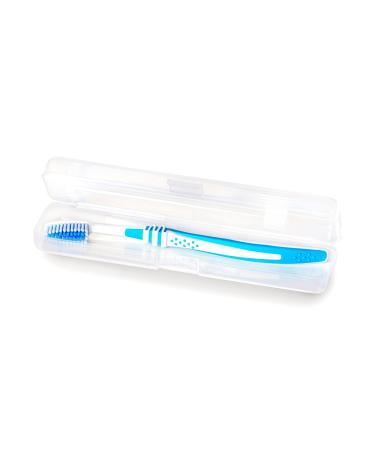 DLAIVOR Portable Travel Toothbrush Case, Hard Plastic Dust-Proof Toothbrush Container & Toothpaste Box Holder (Transparent-1Pcs)
