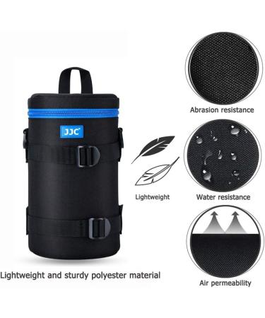 JJC Camera Lens Pouch Case for Canon RF 600mm EF 70-200mm Nikon Nikkor AF-S 70-200mm - Zipper Polyester Protective Bag - 4.3x8.9 Interior Size - Buy Online on GoSupps.com