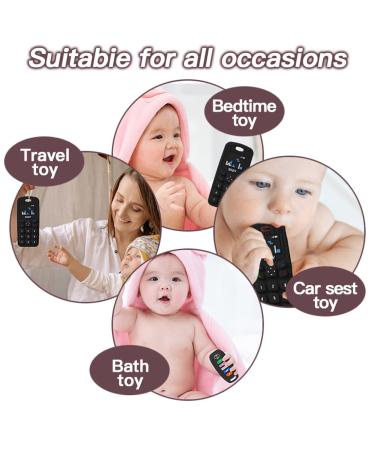 Baby Teething Toys 2 Pack Silicone Chew Teether for Newborns - Cell Phone and Car Key Design - Buy Online on GoSupps.com