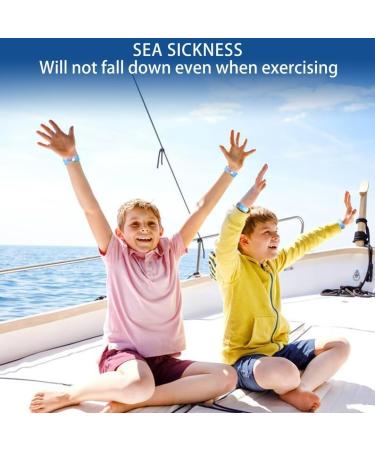SzStyype Motion Sickness Bands for Kids | All-Natural Travel & Sea Sickness Wristbands | Cruise Essential | Ocean Blue & Heart Pink - M Size - Buy Online on GoSupps.com