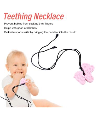 5Pcs Silicone Pendant Chewy Teether  Baby Teething Toys Sensory Chew Teether Gum Massage Relieve Swelling Pendant Shaped Baby Teething Toy Set(Light Pink) - Buy Online on GoSupps.com